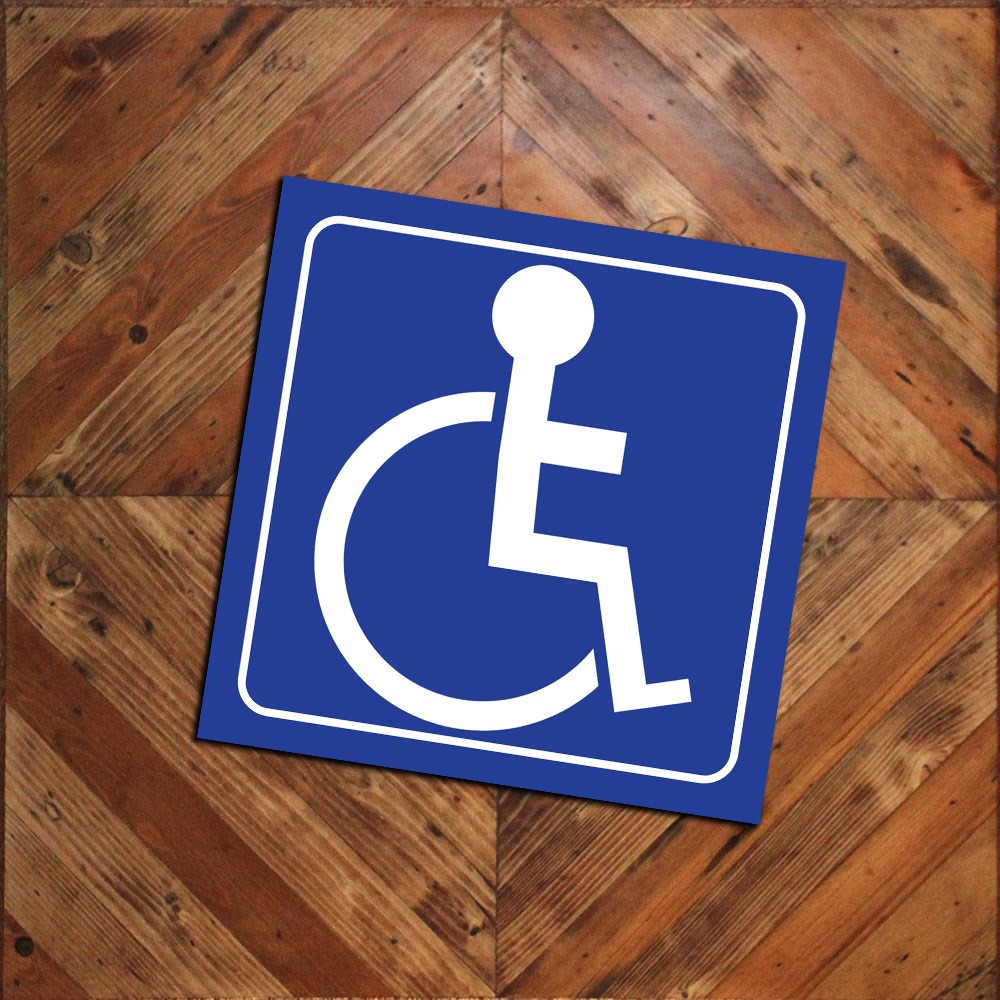 One HANDICAP Logo Icon Symbol Car Magnet Sign 9″x9″ Vehicle Magnetic Signage