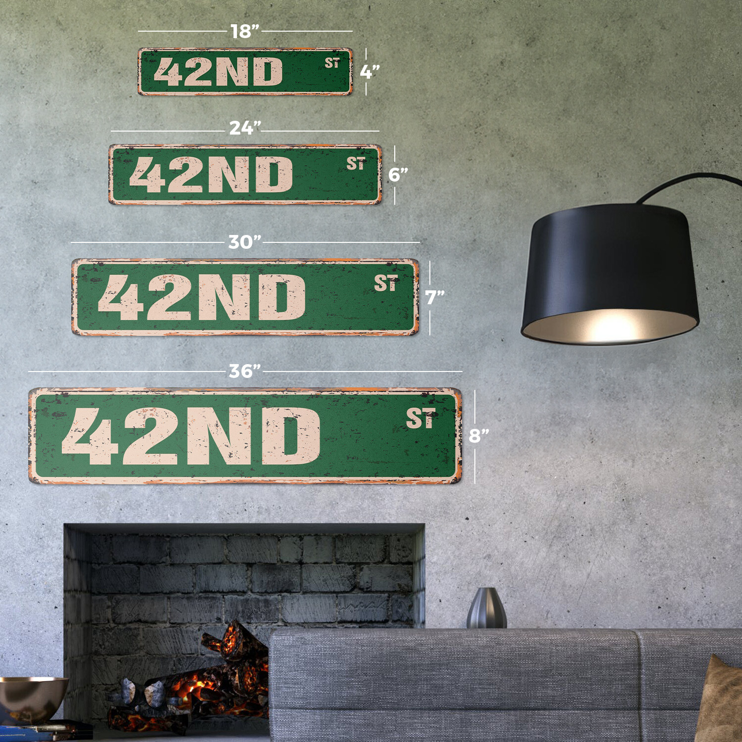 42ND Vintage Street Sign Metal Plastic New York borough Manhattan theater