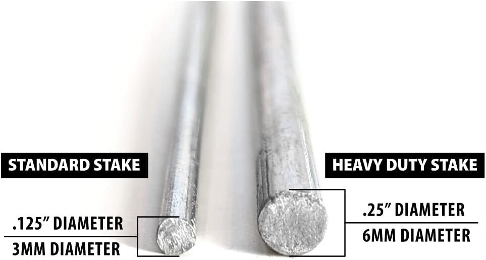 25-Pack 30″Heavy Duty Stakes .25 Diameter Metal Wire Step Stake for Yard Sign