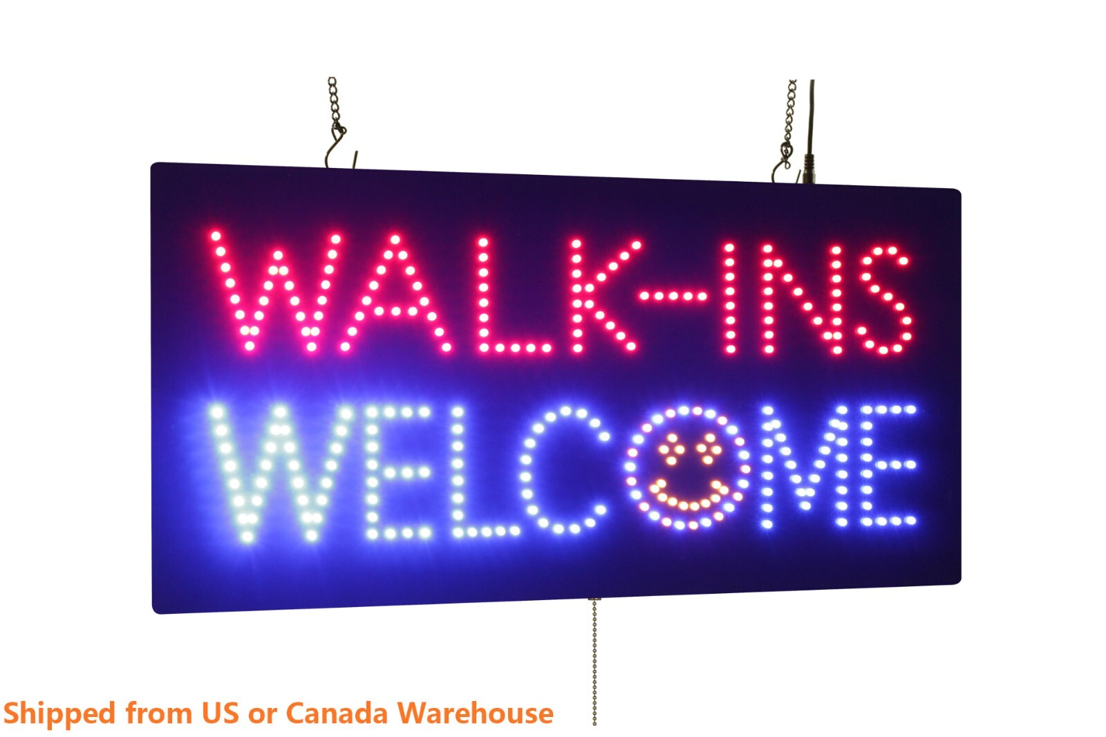 Walk-ins Welcome Neon Sign LED Open Sign Store Sign Business Sign Window Sign