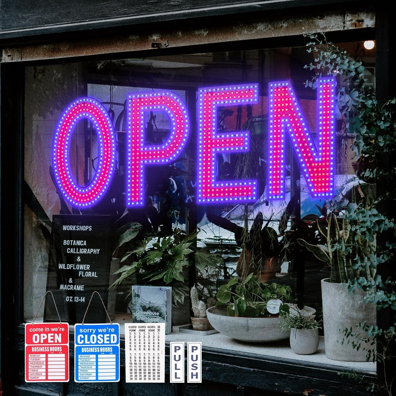 Energy Efficient Open Sign for Office