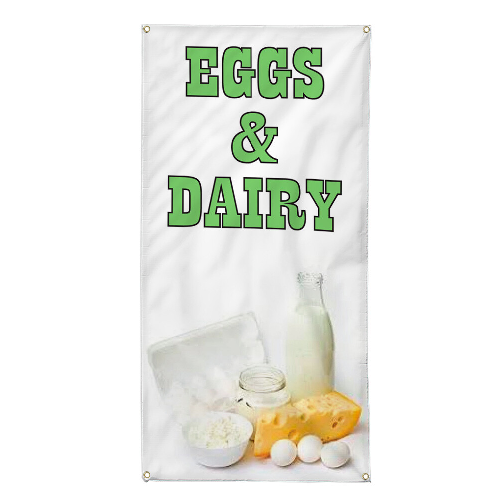 Vertical Vinyl Banner Multiple Sizes Outdoor Weatherproof Industrial Yard Signs