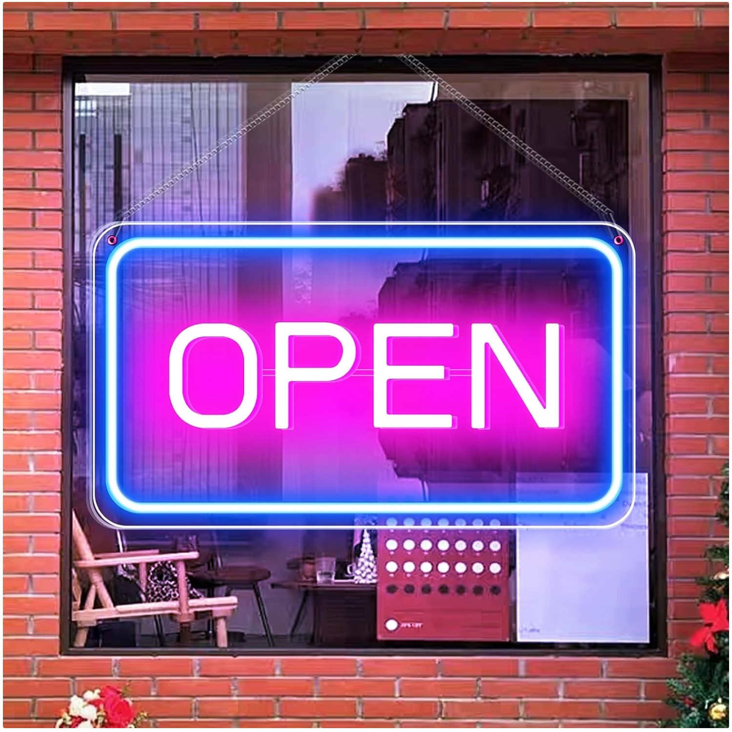 Eye-Catching Neon Open Sign for Business, 16×9 Inch