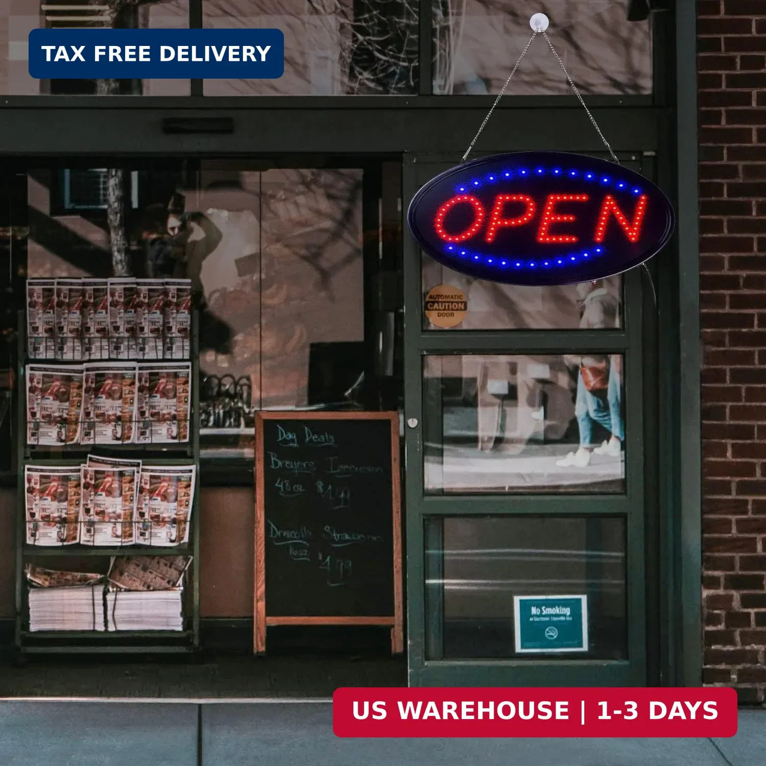 KEBE LED Open Sign, 19″x10″ Bright High Visibility Advertisement Board Electric