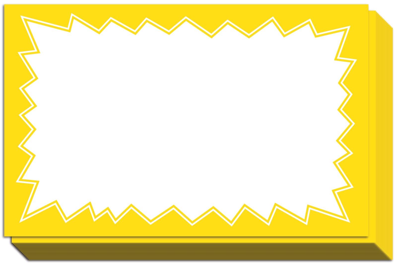 Sale Signs for Retail Stores 50pcs, 3.5″ x 5.5″ | Yellow Starburst Paper Card…