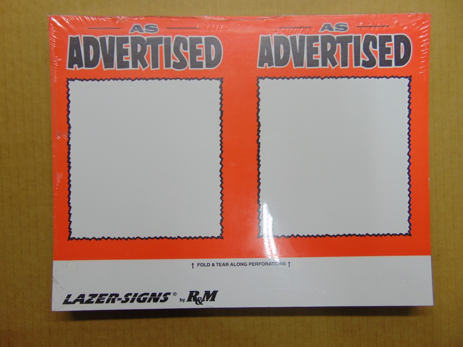 200 Blank 5.5″ x 7″ As Advertised Business Retail Sale Sign Cards, Printable!