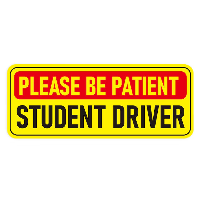 Hillman 4-in x 10-in Vinyl Student driver Sticker