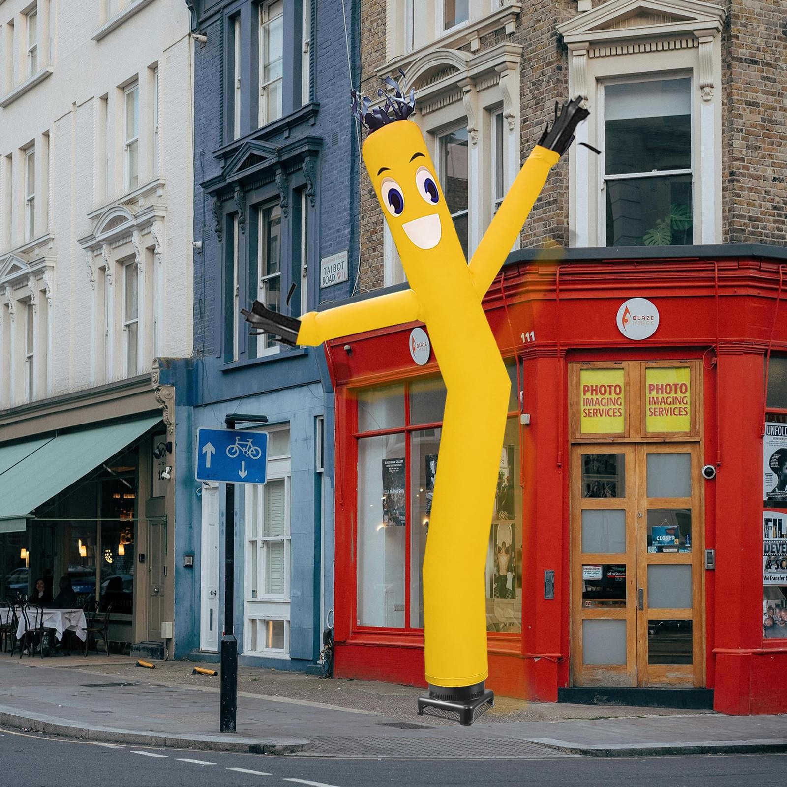 20 ft Air Dancers Wacky Waving Inflatable Tube Man with 1 HP Blower Fan US