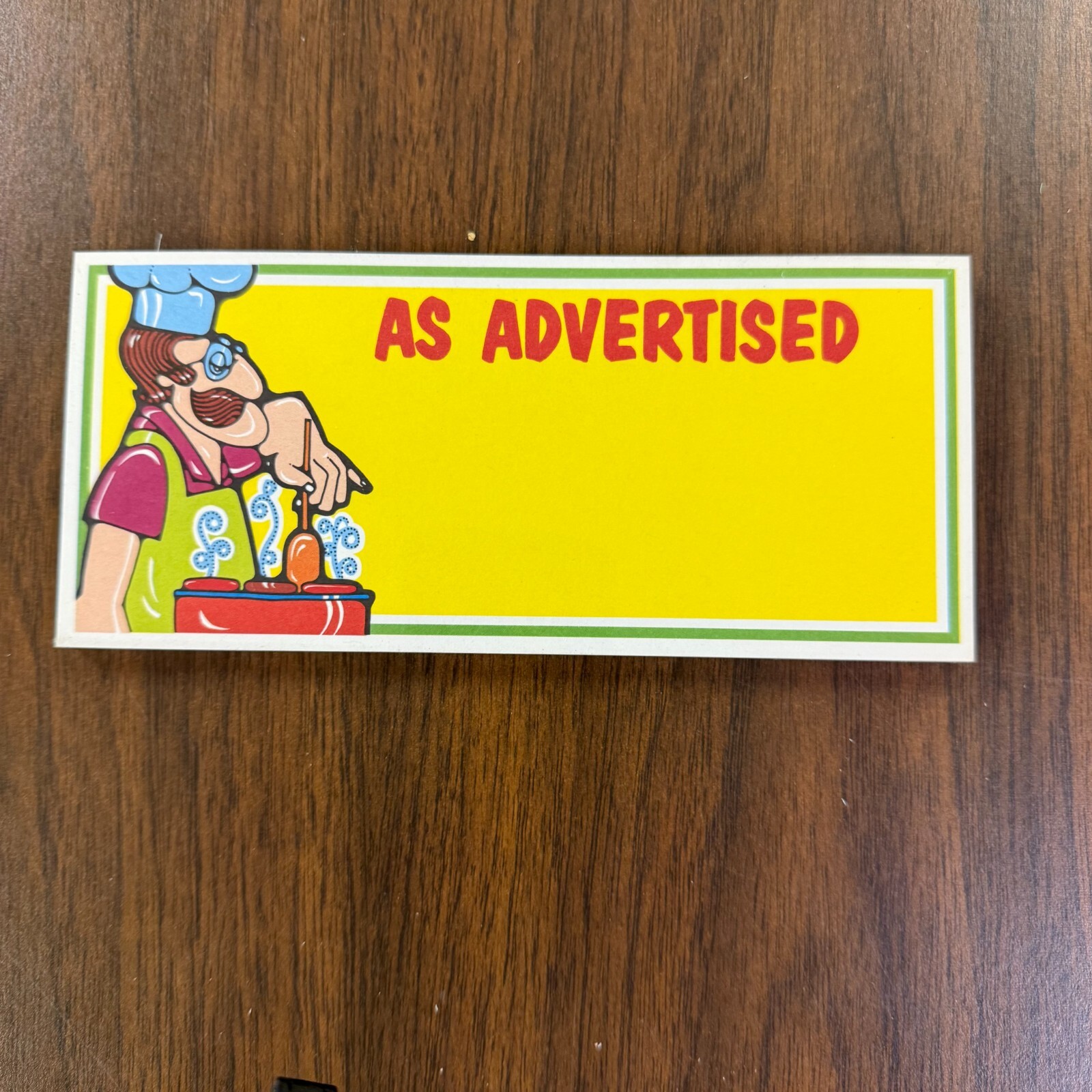 BBQ As Advertised Shelf Signs Price Display Cards-7″W x3″H -96 signs-Summer