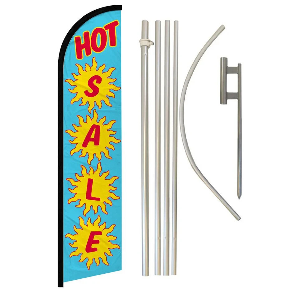 Hot Sale Windless Advertising Banner Flag & Pole Kit