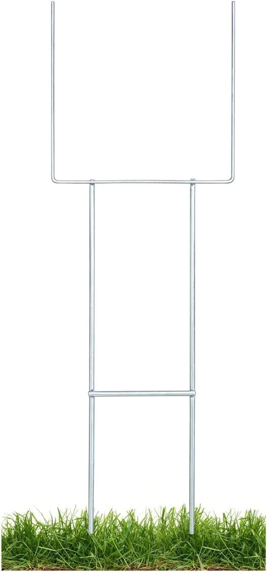 50 Pack 30″Heavy Duty Stakes .25 Diameter Metal Wire Step Stake for Yard Sign