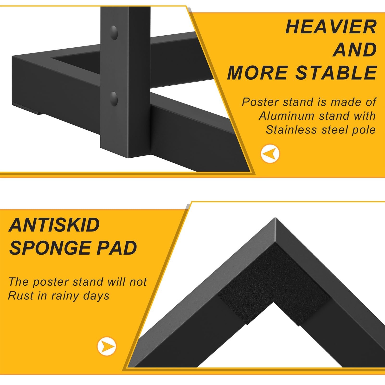 Sign Holder Floor Stand, Heavy Duty Pedestal Poster Banner Stand for Display,…