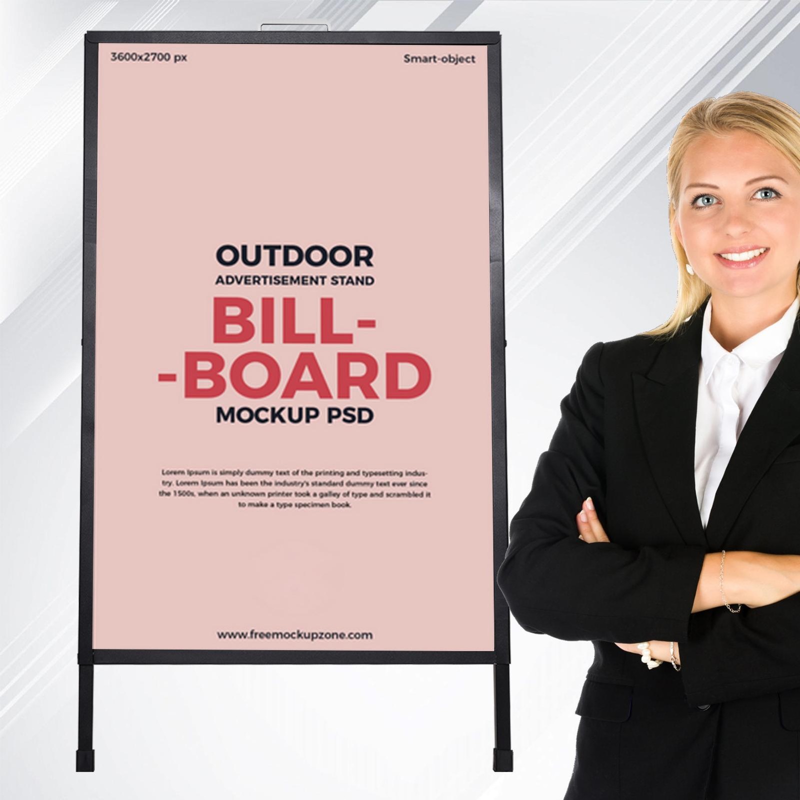 24 x 36 in Heavy Duty Slide-in Folding A-Frame Sidewalk Sign Metal Pavement Sign