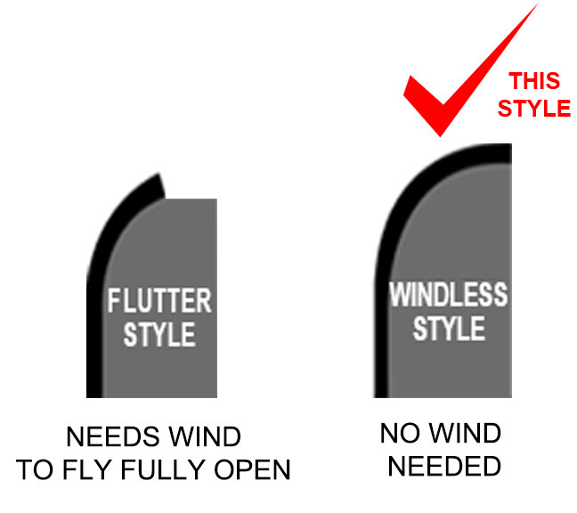 FISHING SUPPLIES BAIT TACKLE LURE Windless Swooper Flag 2.5×11.5′ Sign – yq