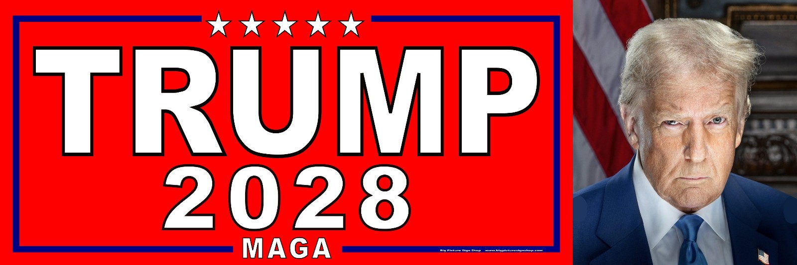 TRUMP 2028 W/PHOTO – HUGE CUSTOM BANNER – Reinforced Vinyl -USA MADE -HI QUALITY
