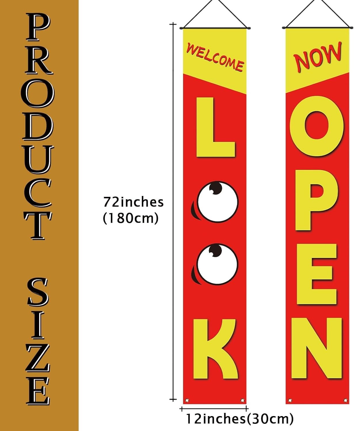 Red Now Open Decorations Outdoor Now Open Welcome Porch Sign Banner New Store…