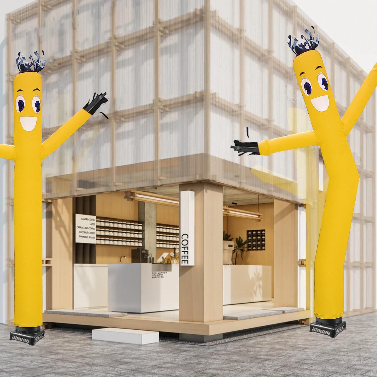 20 ft Air Dancers Wacky Waving Inflatable Tube Man with 1 HP Blower Fan