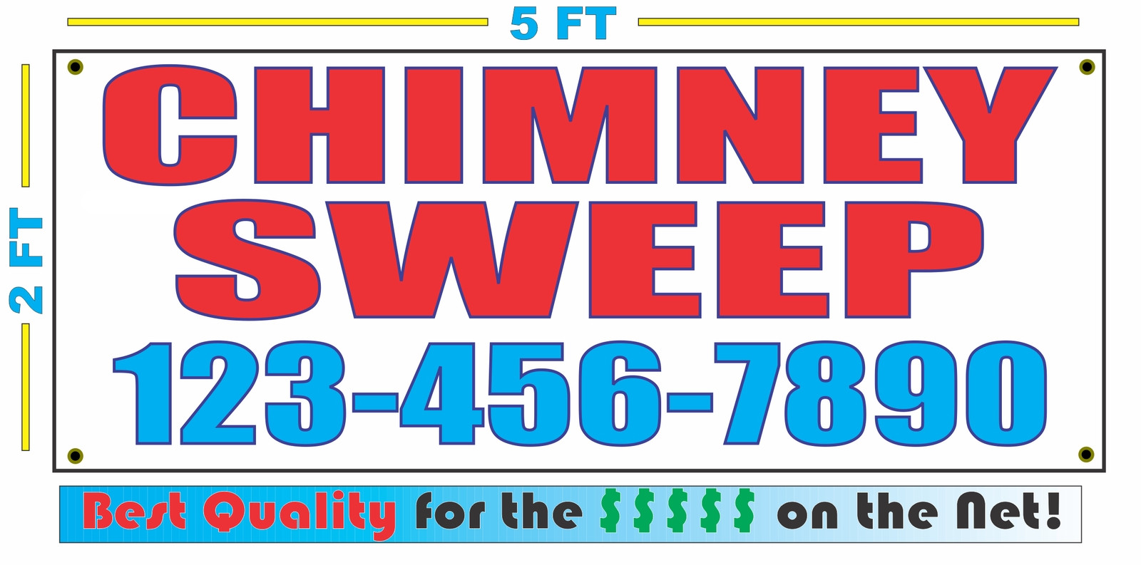 CHIMNEY SWEEP w/ CUSTOM PHONE Banner Sign NEW Larger Size High Quality!