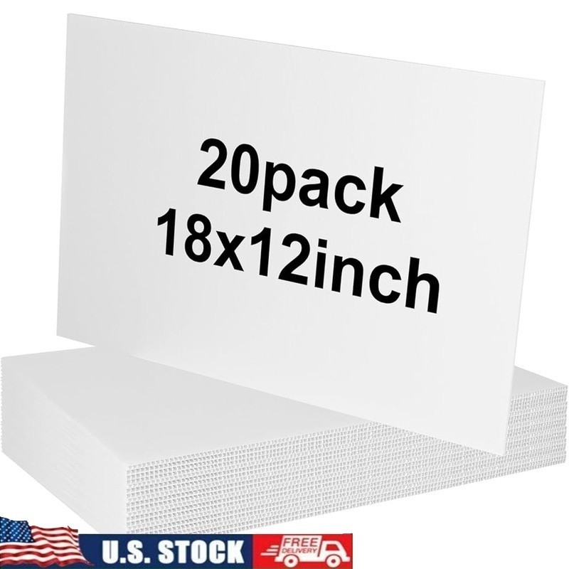 20 Pack Corrugated Plastic Yard Signs Waterproof Sturdy DIY Advertising Display