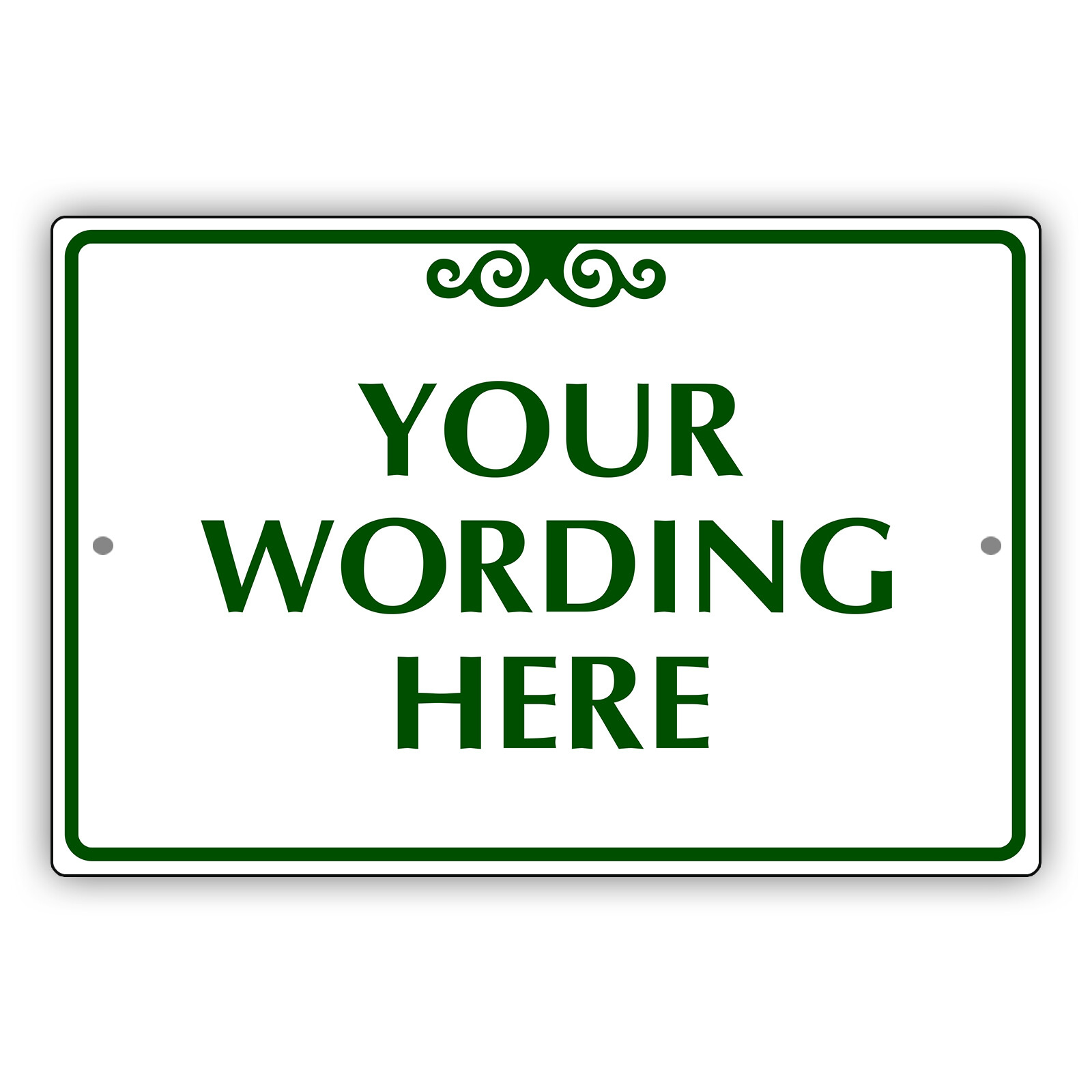 Custom Sign Your Wording Sign Personalized Text Notice Aluminum Metal Plate Sign