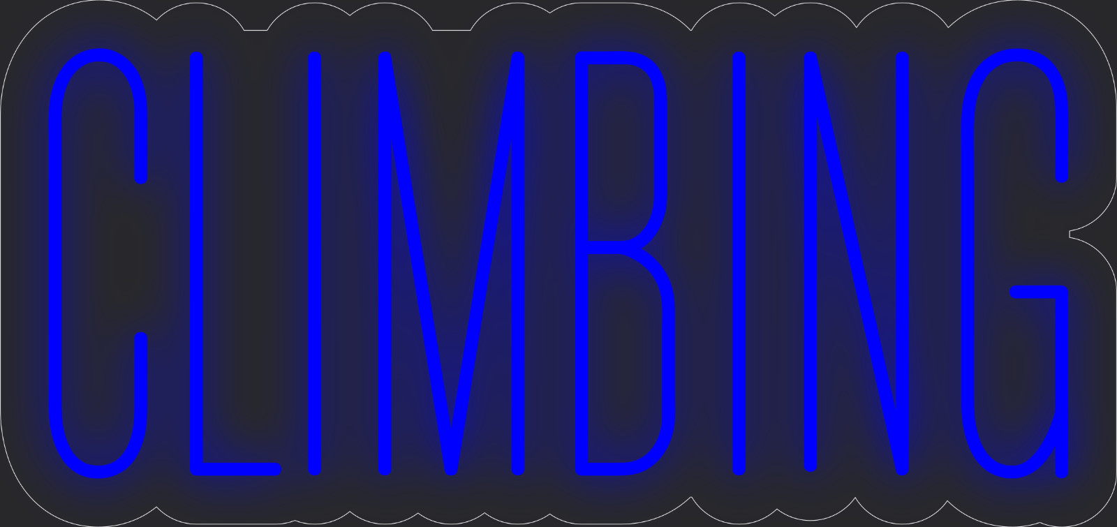 Climbing Neon LED Sign Business Wall Decor Lighted Store Sign 24 x 11 in.