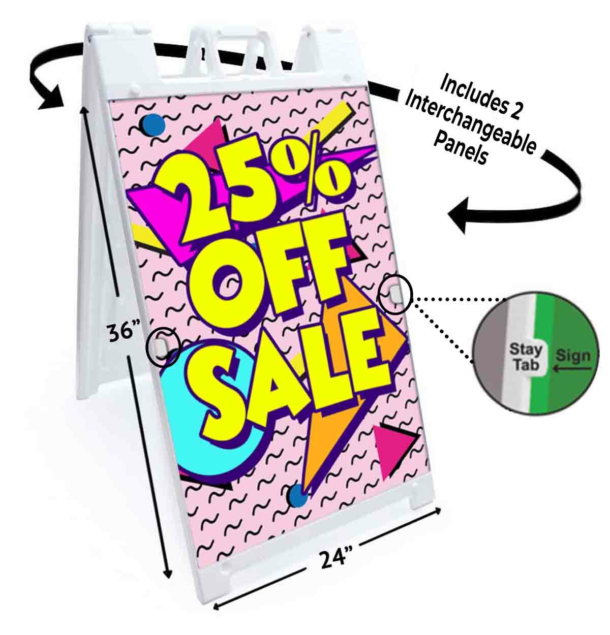 25 Off Sale Signicade 24×36 A Frame Sidewalk Pavement Sign Double Sided Sandwich