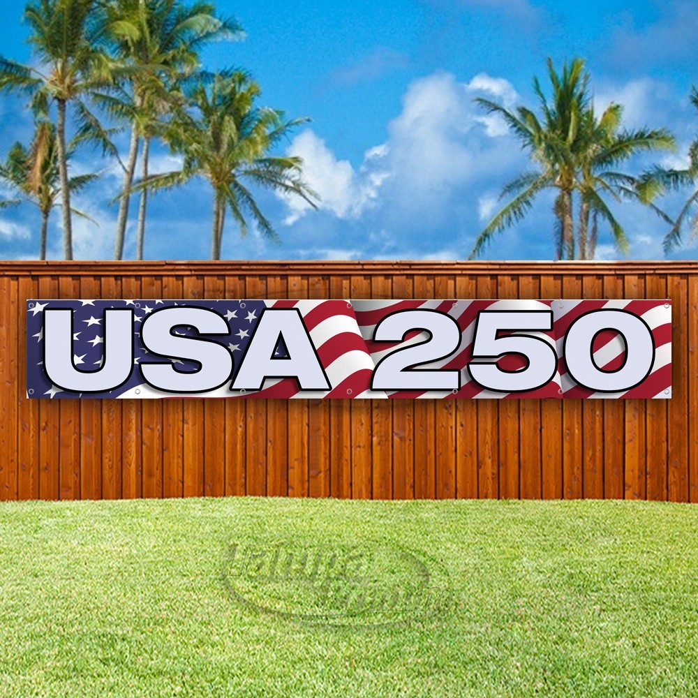 USA 250 Advertising America Independence Vinyl Banner Flag Sign USA XL02307