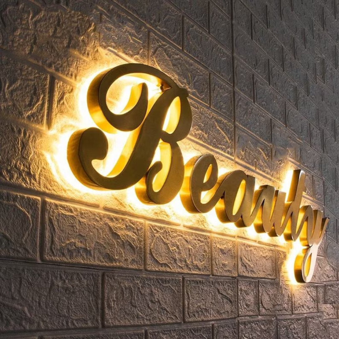 Custom Backlit Sign Metal Sign Outdoor Business Sign Laser Cut Sign Wall 3D Logo