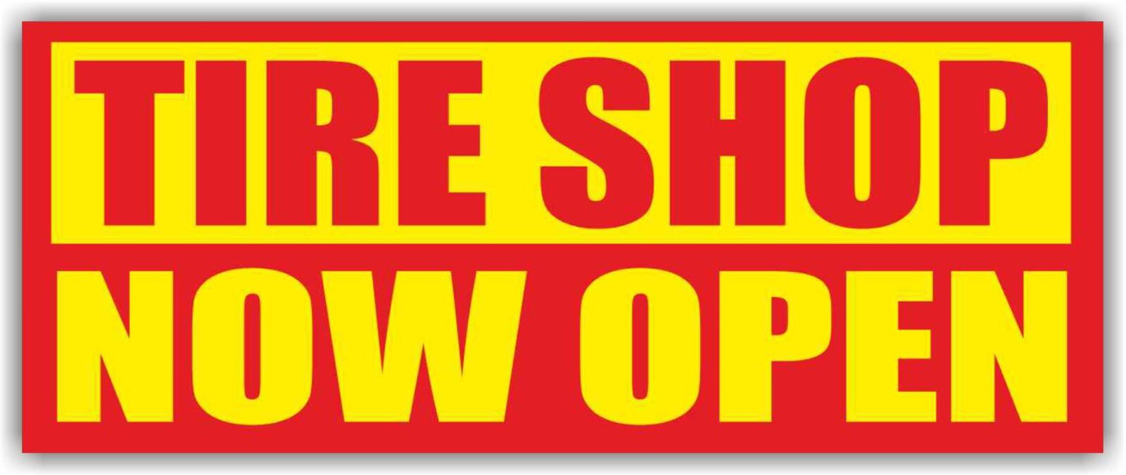 TIRE SHOP NOW OPEN Advertising Banner Vinyl Mesh Sign Wheel Shop Service Garage