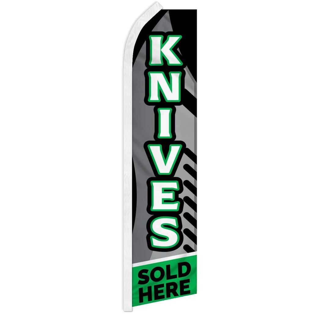 KNIVES SOLD HERE advertising super flag polyester banner *POLE NOT INCLUDED*