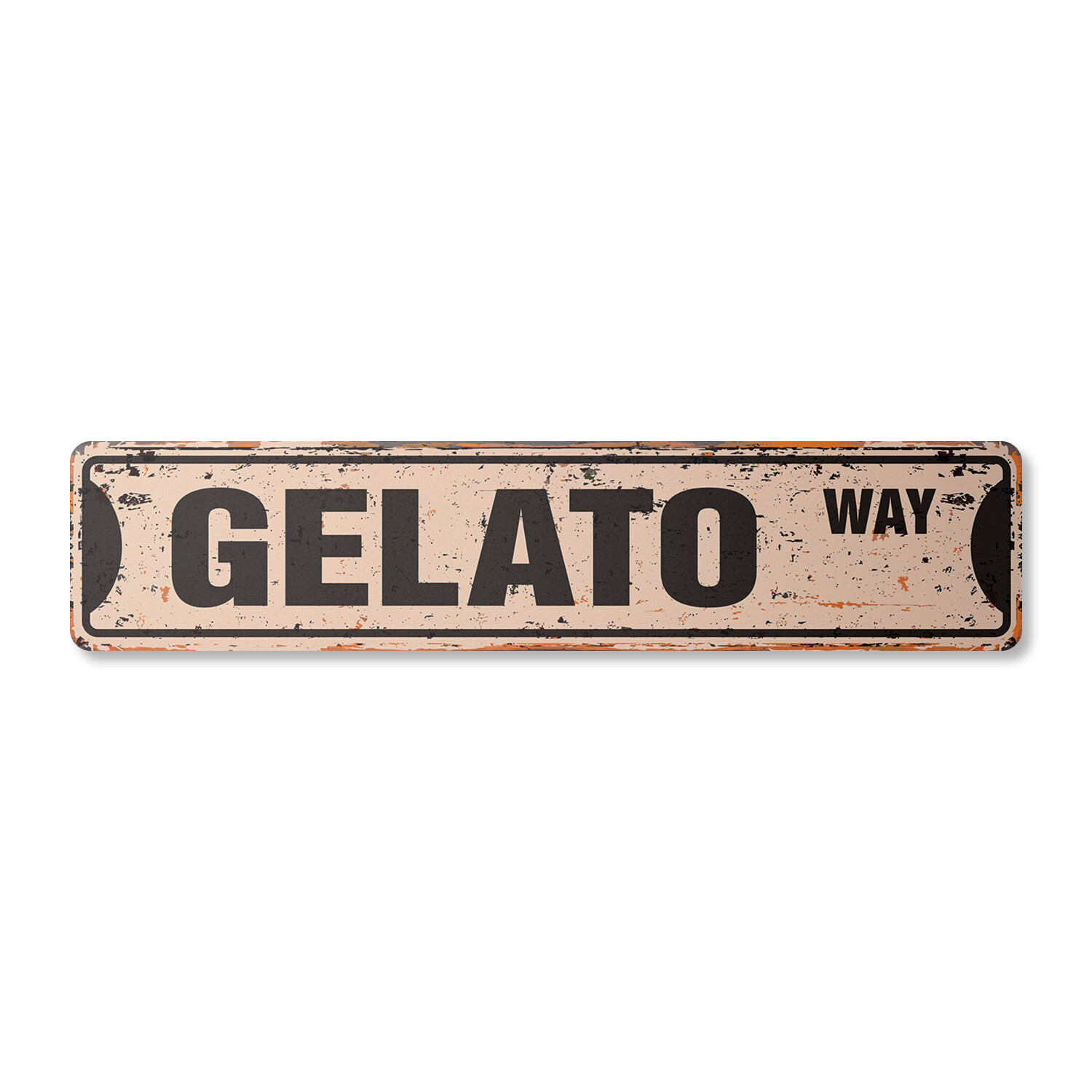 GELATO Vintage Street Sign Metal Plastic shop lover store Italian ice