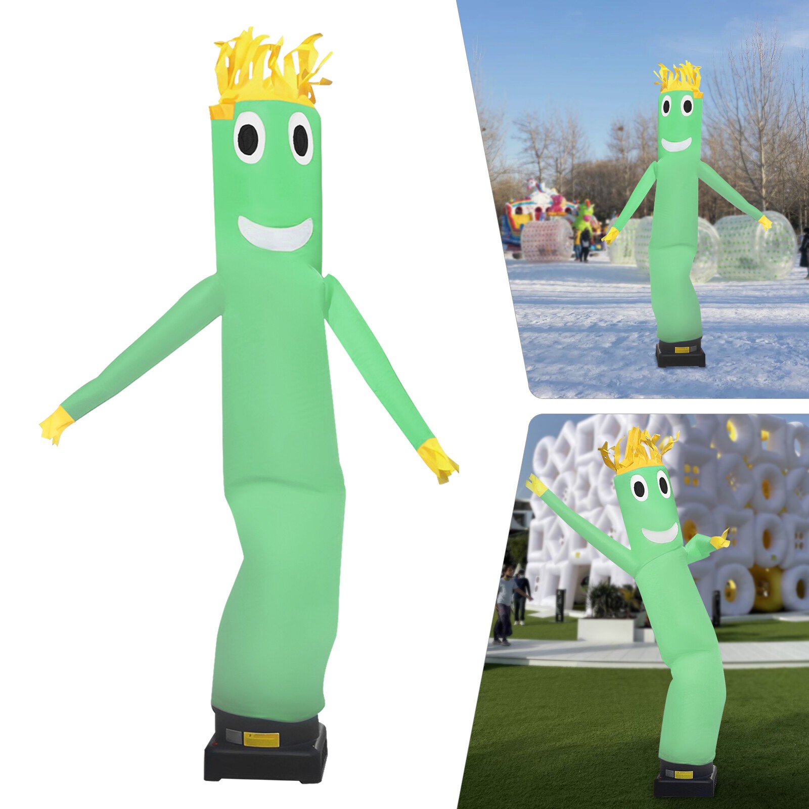 10ft Dancing Inflatable Air Dancer Promotional Figure Green Plaid
