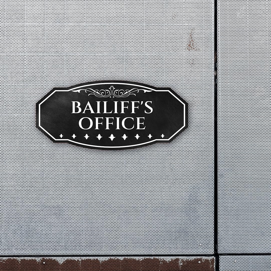 Victorian Plus Bailiff’s Office Wall or Door Sign | Legal and Courtroom