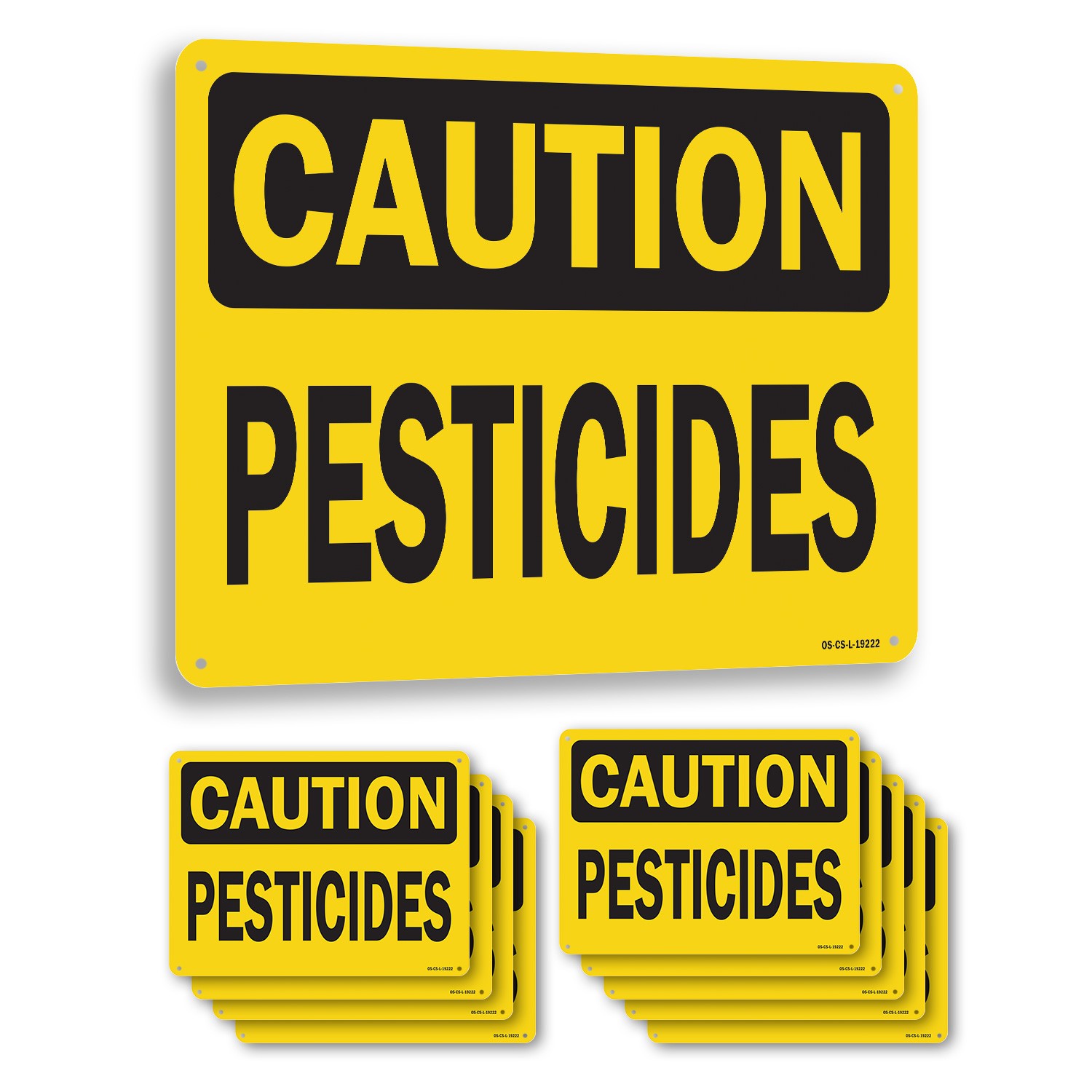 Pesticides OSHA Caution Sign Metal, Plastic, Or Decal – 5 or 10 Pack