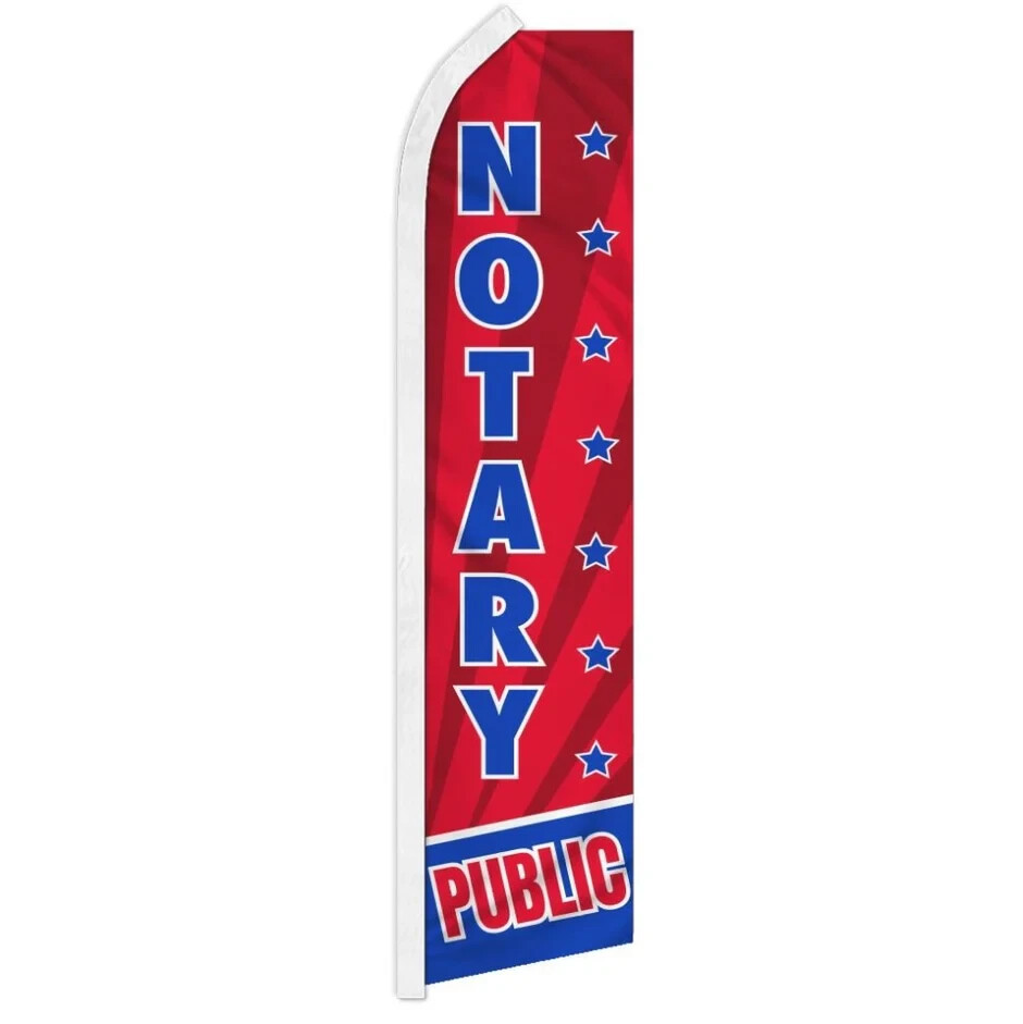 Notary Public Swooper Flutter Feather Advertising Notary Services Banner Flag