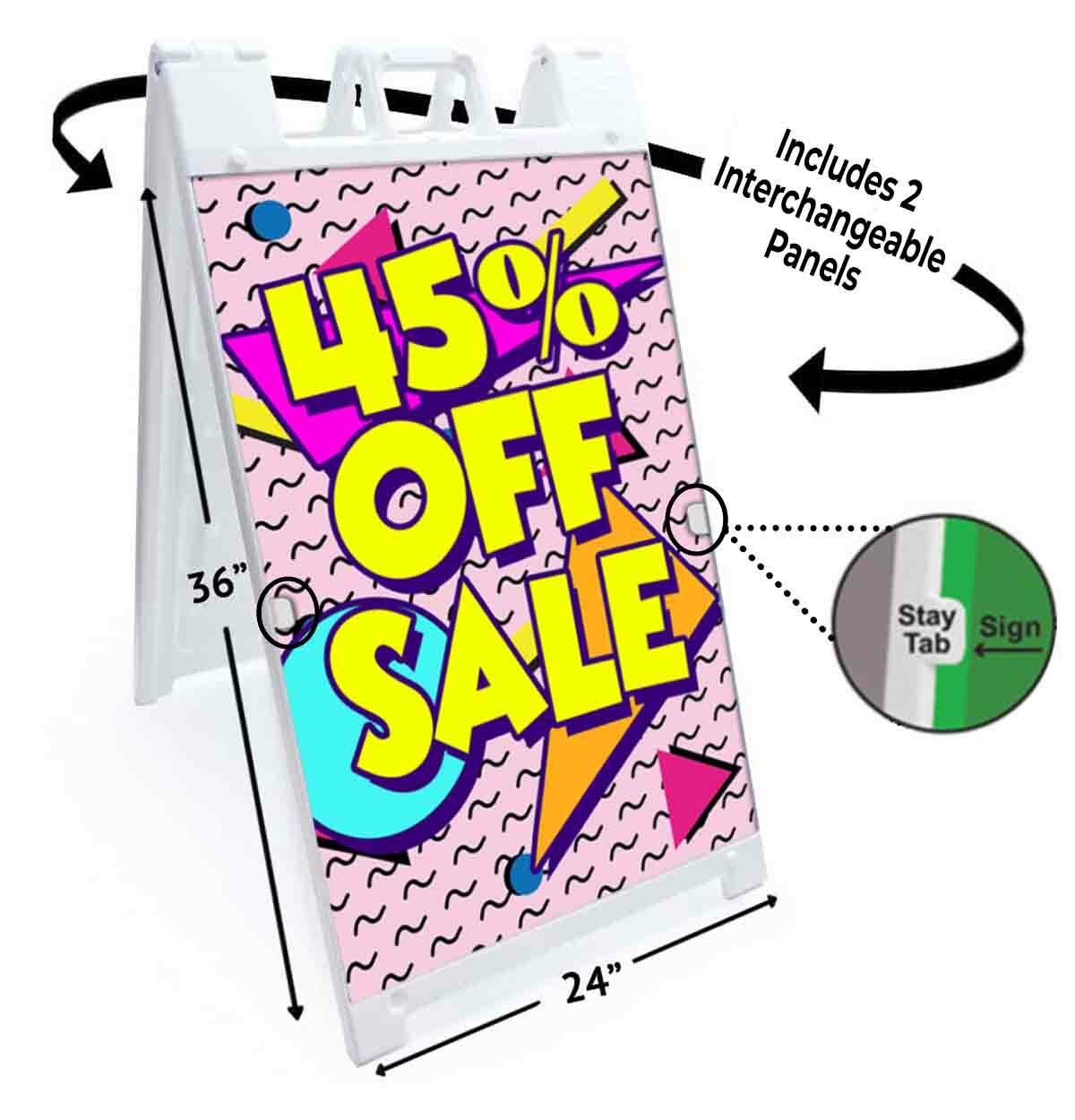 45 Off Sale Signicade 24×36 A Frame Sidewalk Pavement Sign Double Sided Sandwich