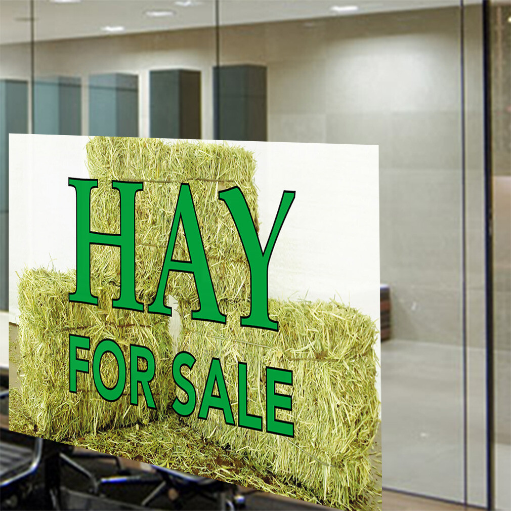 Decal Stickers Hay for Sale Outdoor Advertising Printing D Store Sign Label