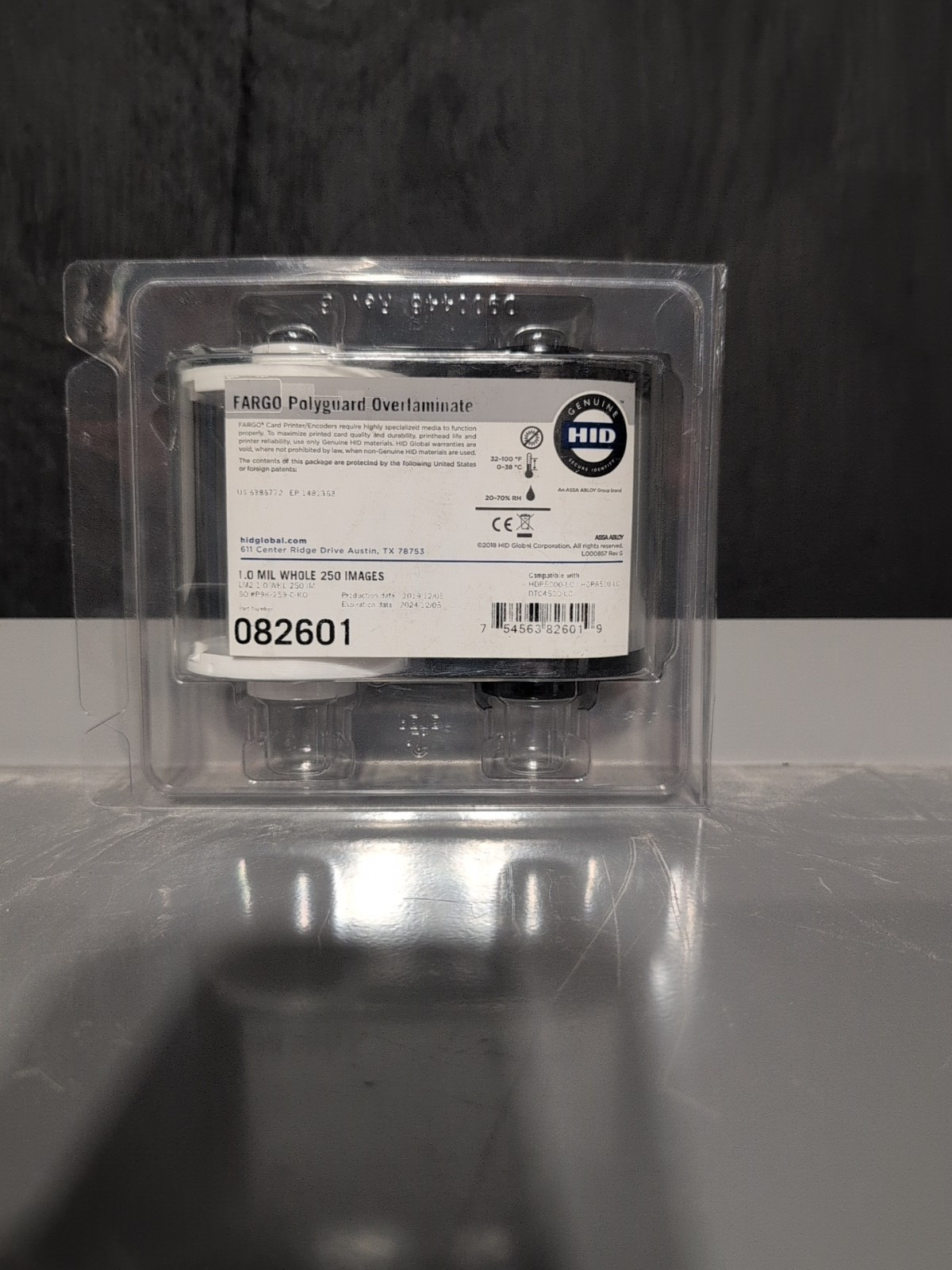 HID 082601 Fargo Polyguard Overlaminate 1.0 MIL Whole 250 Images