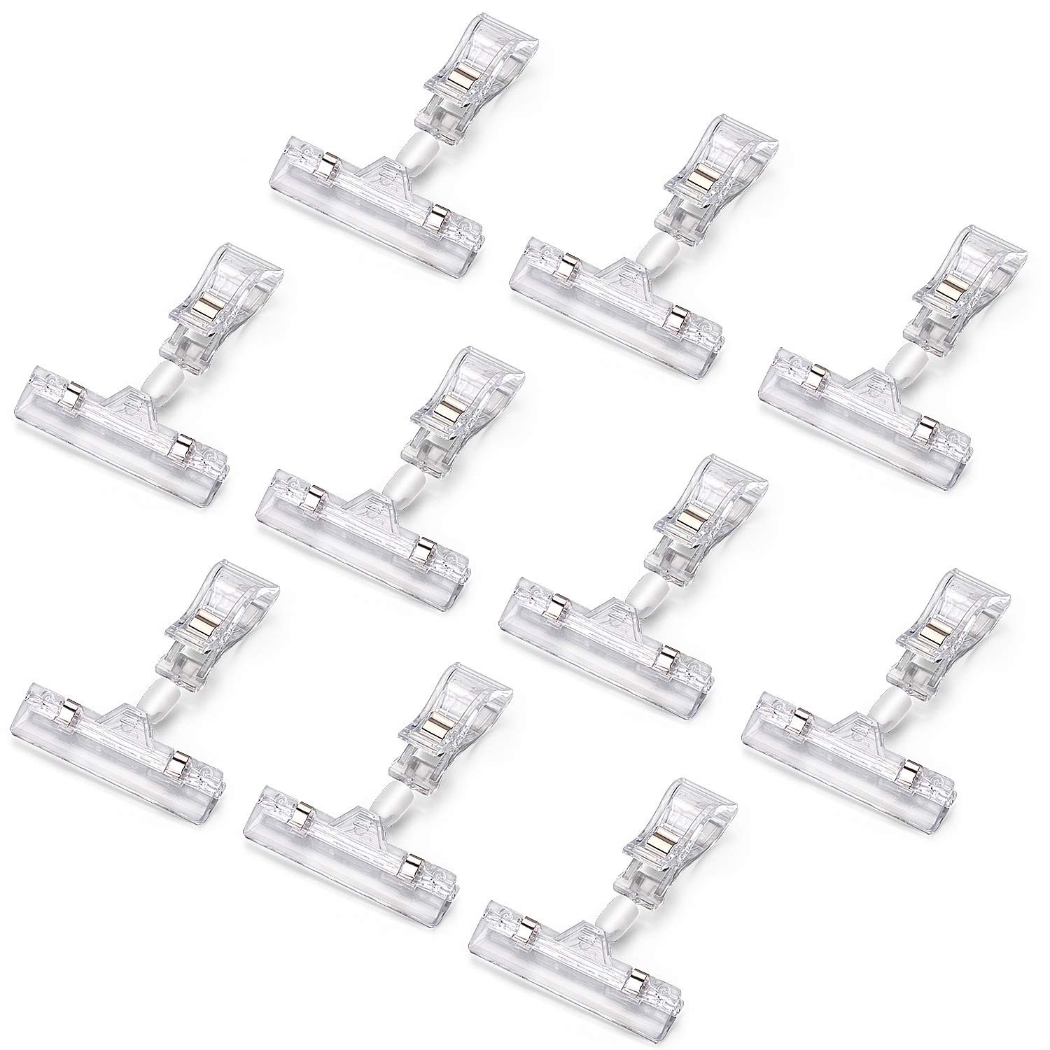 Lopalemry Plastic Merchandise Sign Clip Rotatable Pop Clip-on Holder 10 pack