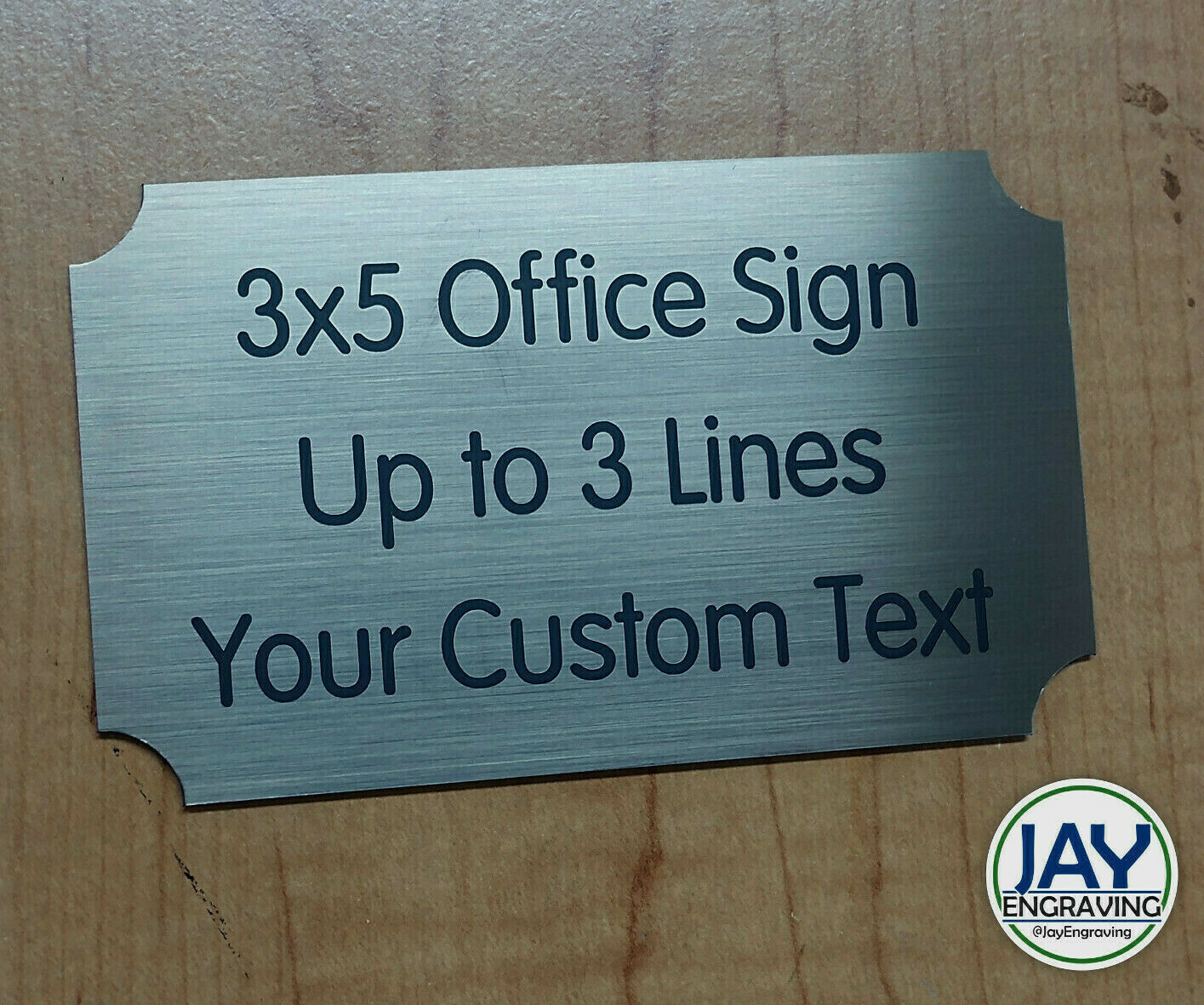 Custom Engraved Brushed Bronze 3×5 Business Home Office Wall Sign Plaque Placard