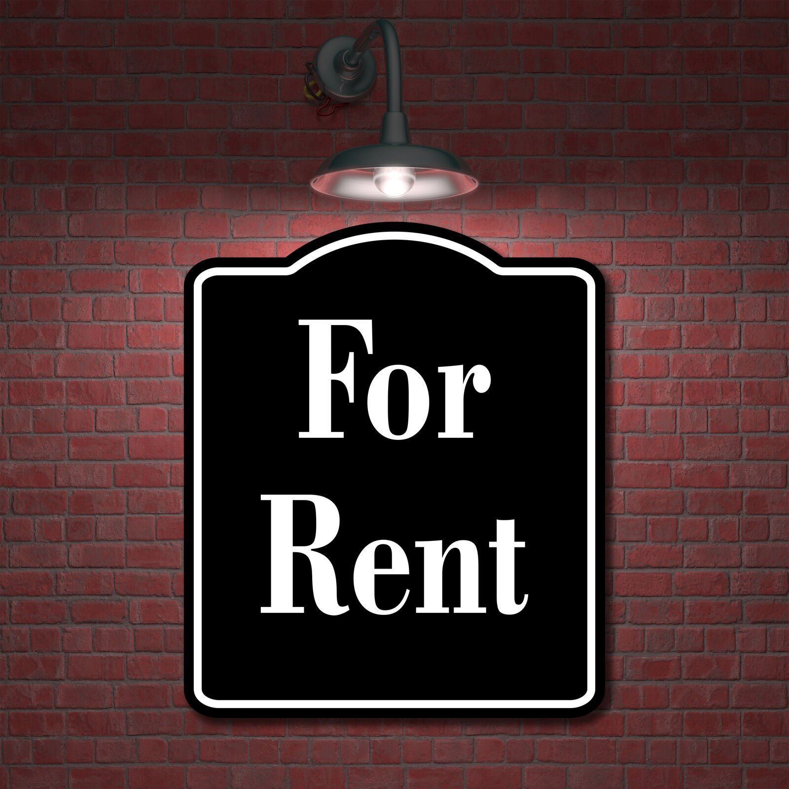 For Rent Elegant BLACK Aluminum Composite Sign