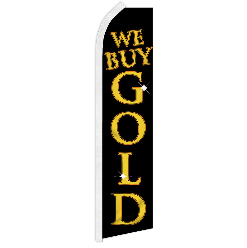 We Buy Gold Swooper Flutter Advertising Feather Flag Pawn Shop Se Compra Oro