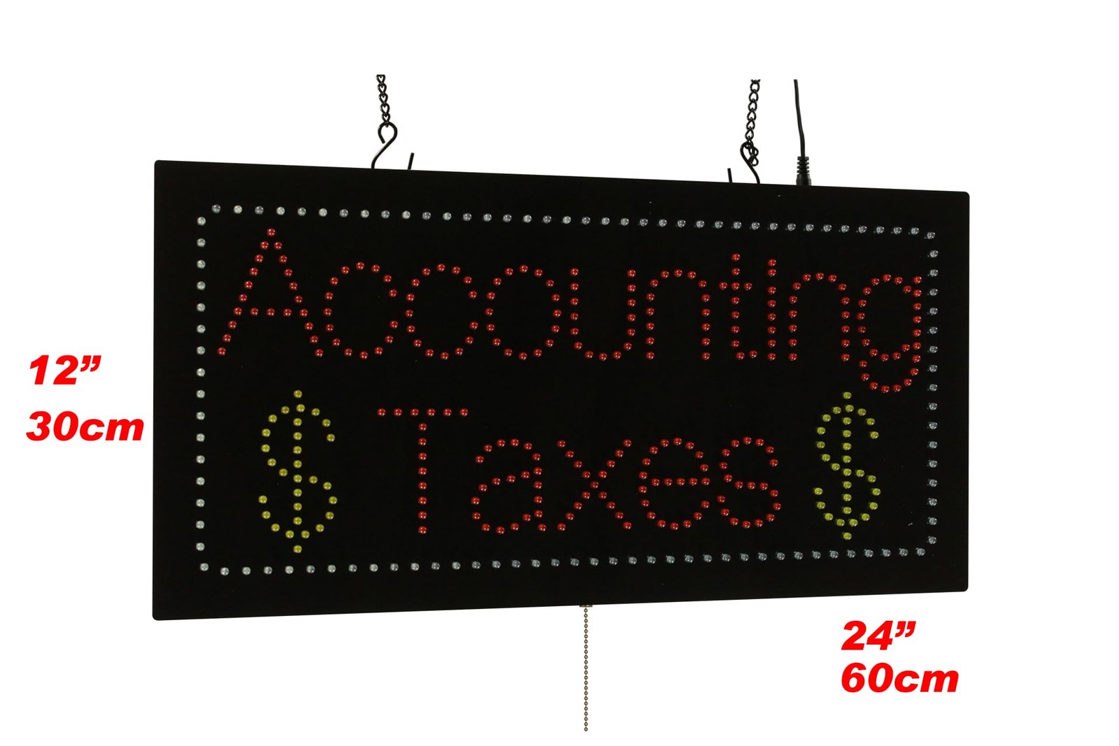 Accounting Taxes Sign 24X12 60X30Cm Topking Led Neon Florescent Signage