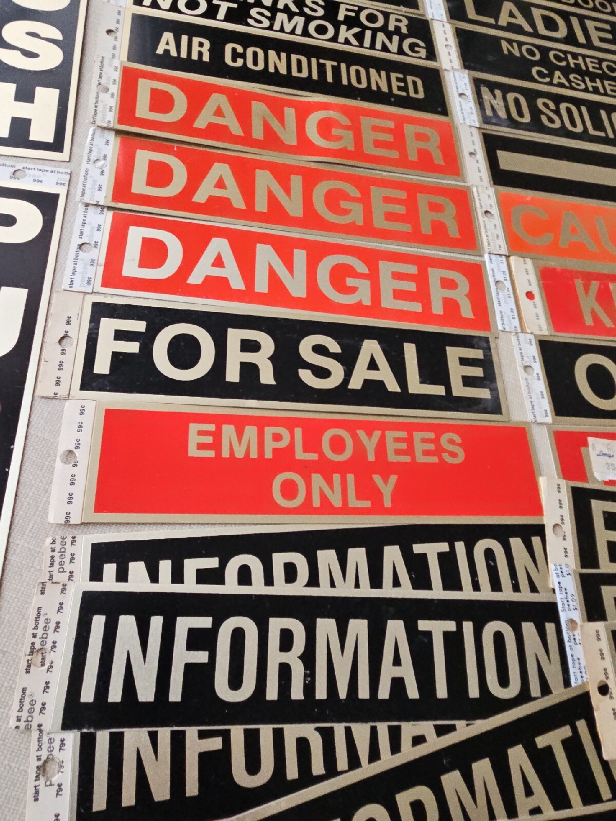 Metal Sticky Adhesive Backing Office Industrial Business Walk In Push (42) Signs