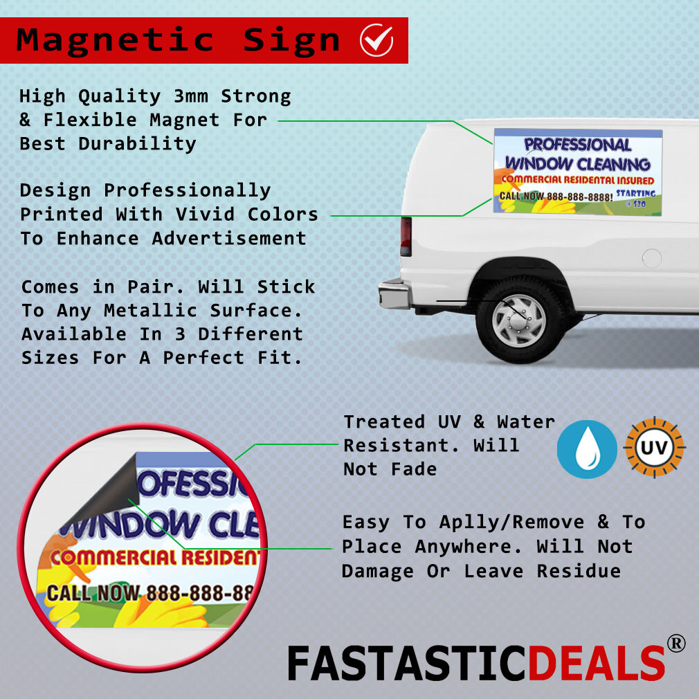 Car Magnet Set of 2 Inventory Reduction Sale Car Advertising Industrial Sign