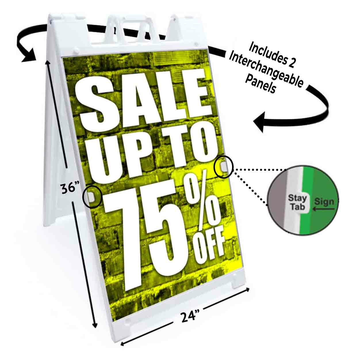 SALE UP TO 75% OFF Signicade 24×36 Aframe Sidewalk Sign Banner Decal DISCOUNT