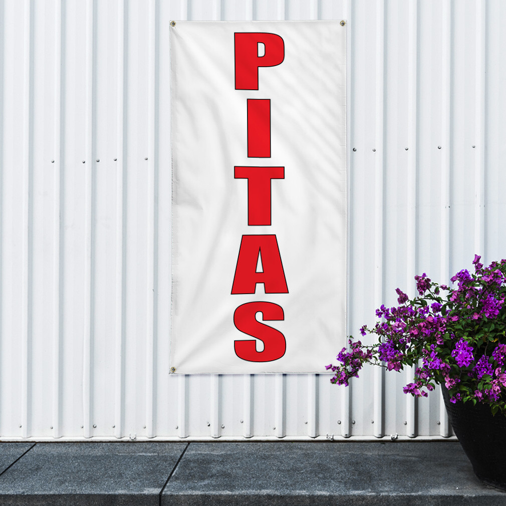 Vertical Vinyl Banner Multiple Sizes Pitas D Weatherproof Industrial Yard Signs