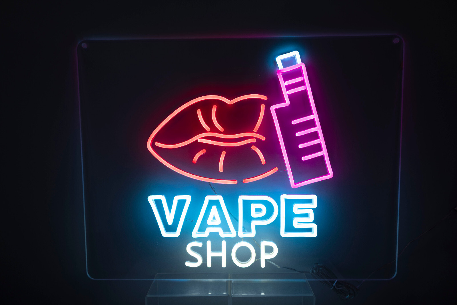 24″X18″ LED VAPE SHOP Sign – Super Bright Illuminated Signage High Visibility