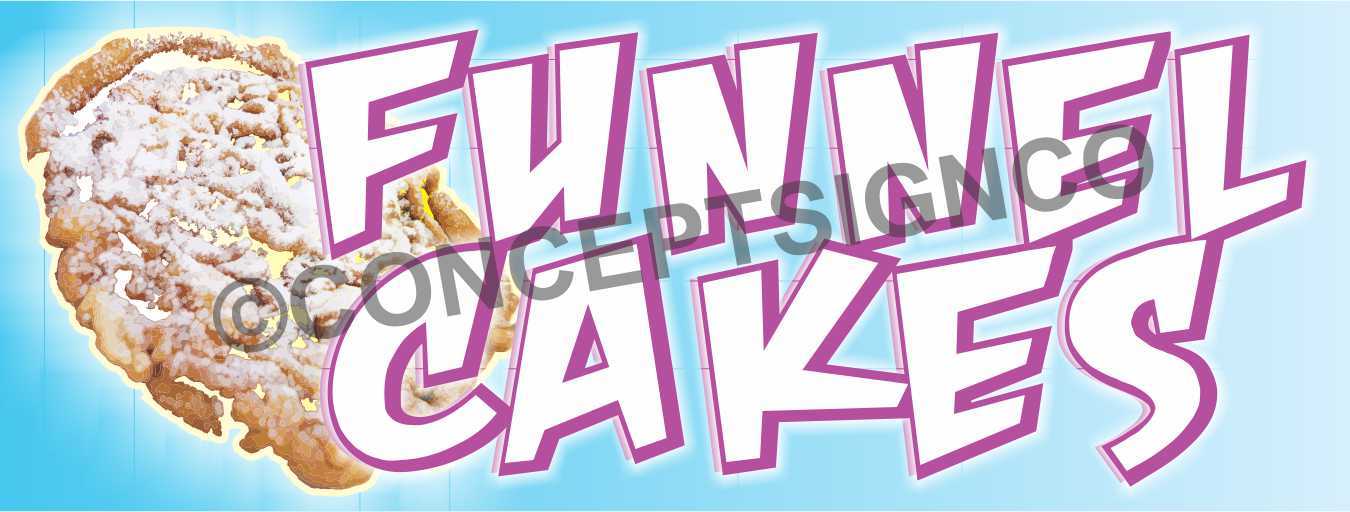 2’X5′ FUNNEL CAKES BANNER Outdoor Sign Carnival Fair Fest Concession Stand Cake
