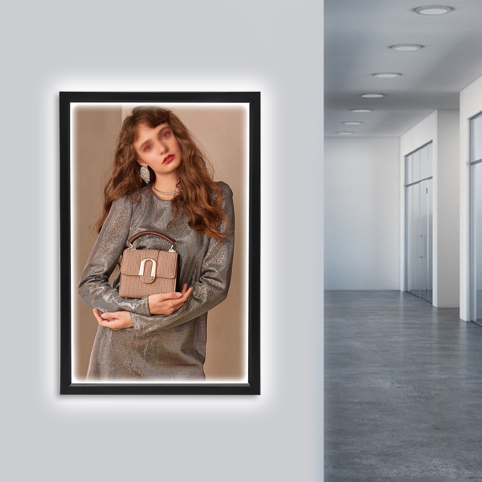 Geometric Wall Art Frame LED Light box backlit Modern Picture Home Wall Décor